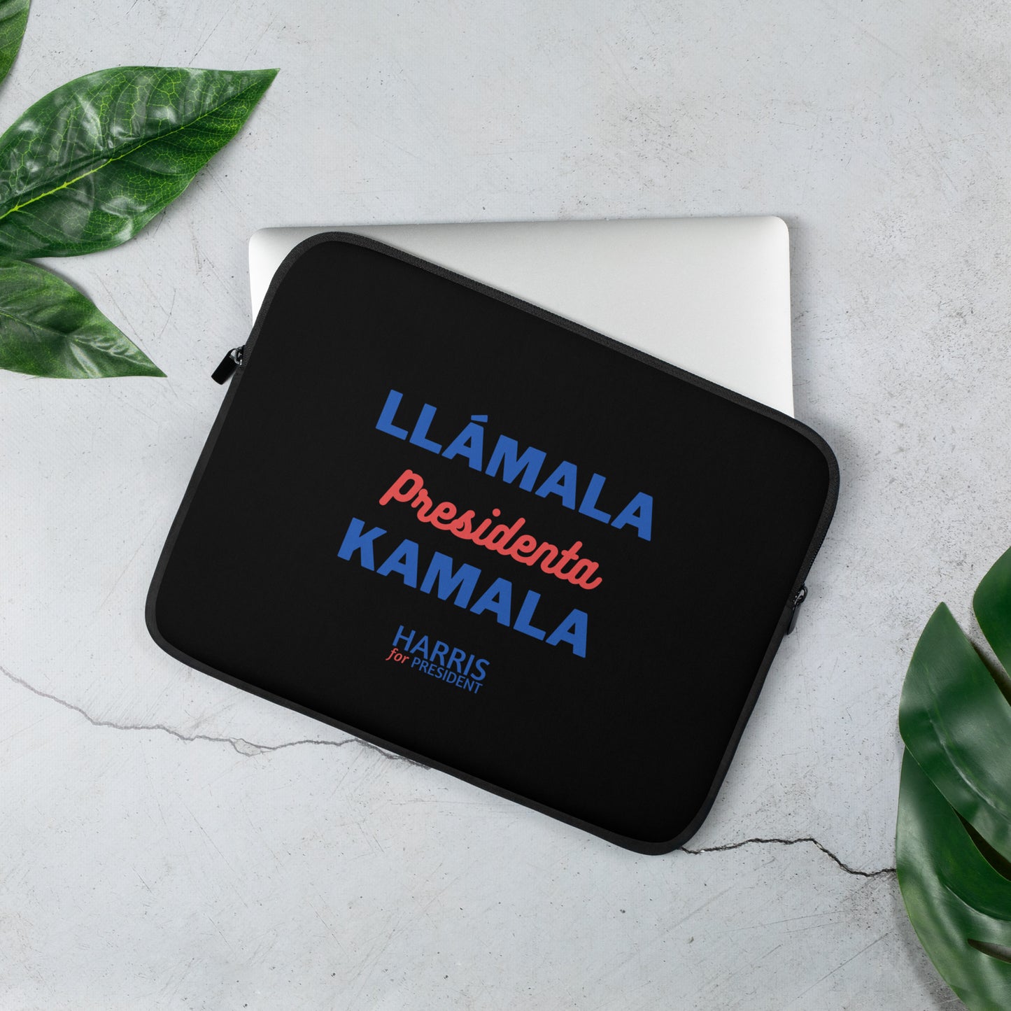 "Llámala Presidenta Kamala" Llamala Kamala Black Laptop Sleeve – Available in 13" and 15"