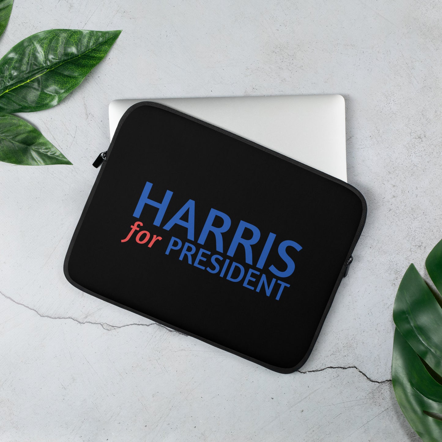 "Harris for President" Kamala Harris 2024 Presidential Campaign Black Laptop Sleeve – Available in 13" and 15"