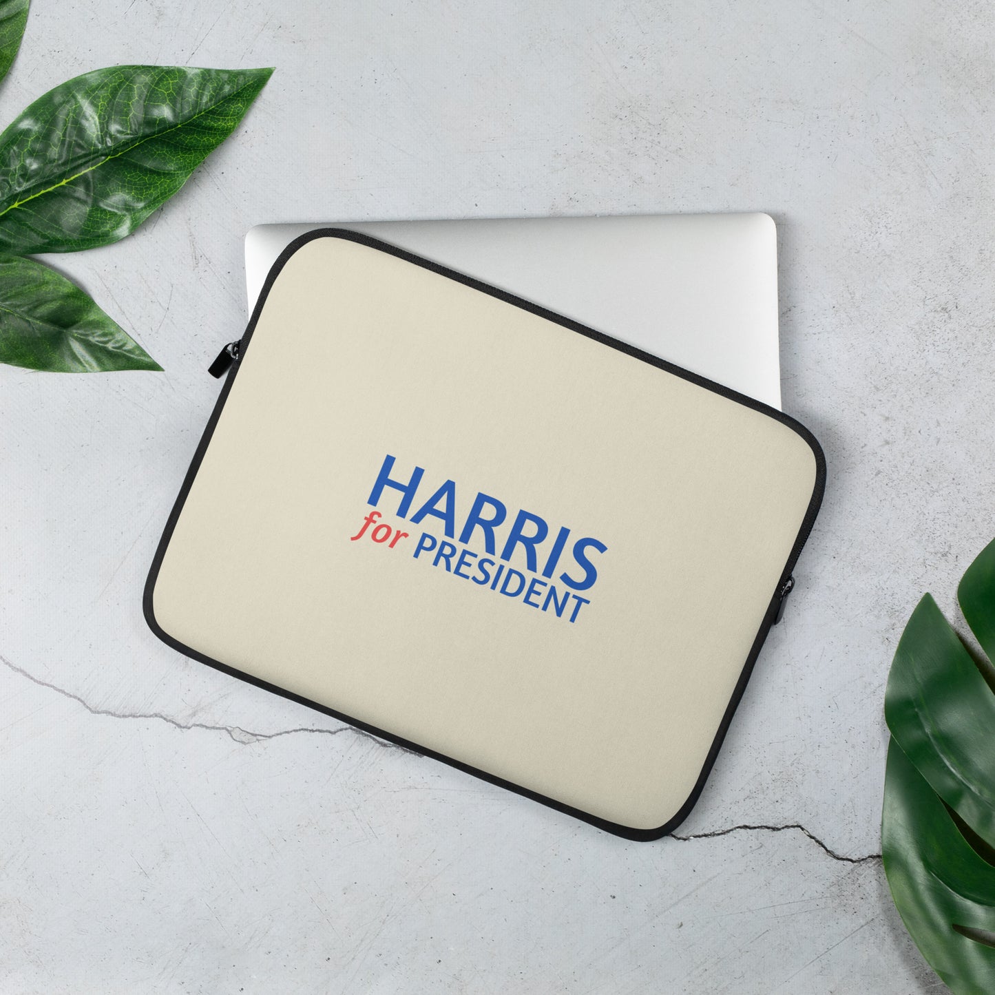 "Harris for President" Light Yellow Laptop Sleeve – Available in 13" and 15"