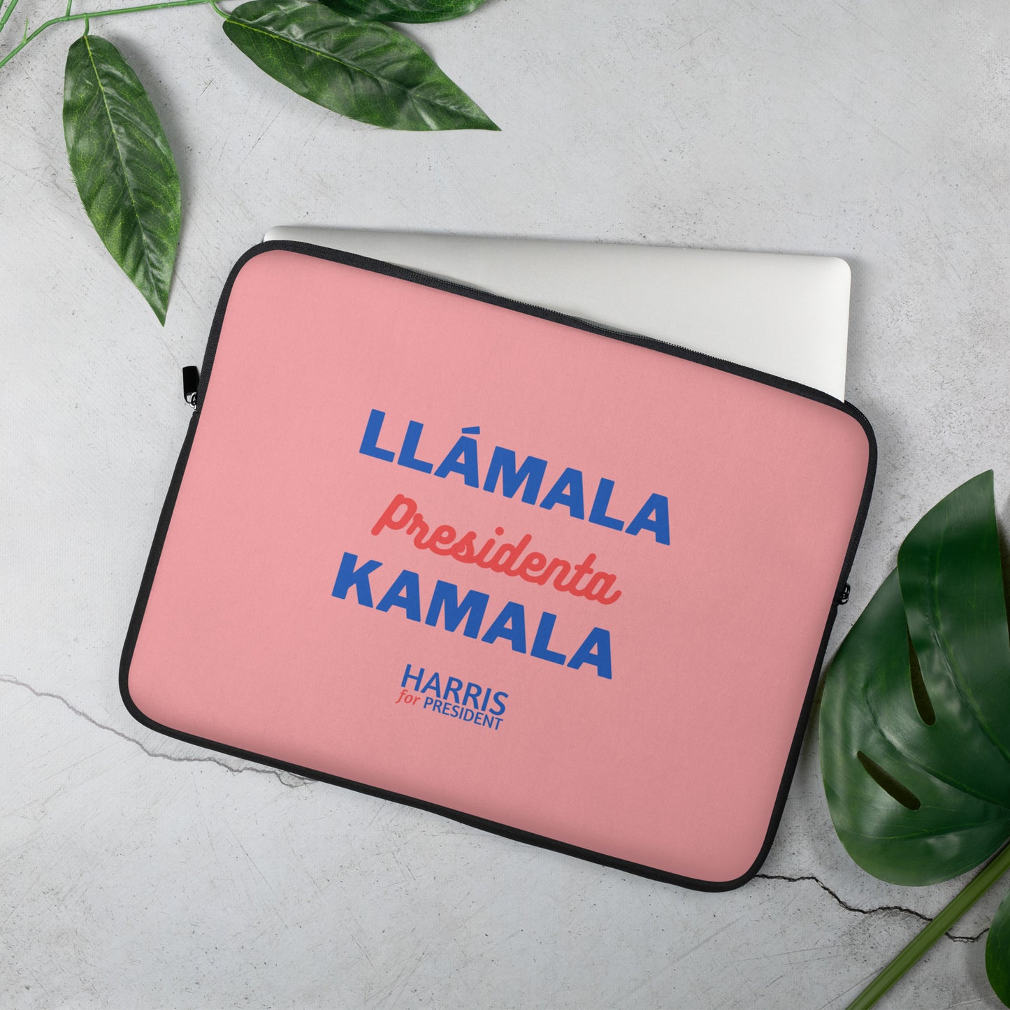 "Llámala Presidenta Kamala" Llamala Kamala Pink Laptop Sleeve – Available in 13" and 15"