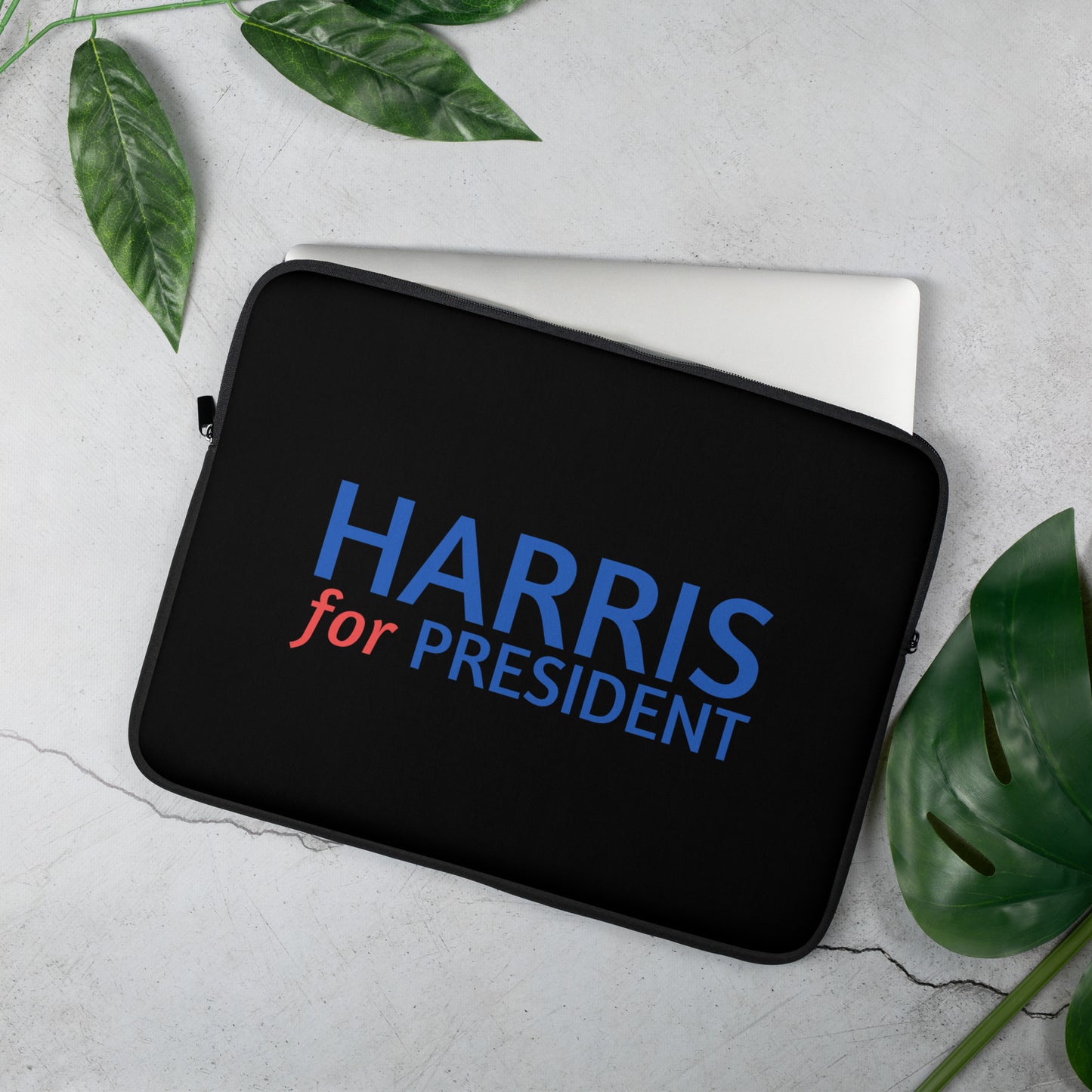 "Harris for President" Kamala Harris 2024 Presidential Campaign Black Laptop Sleeve – Available in 13" and 15"