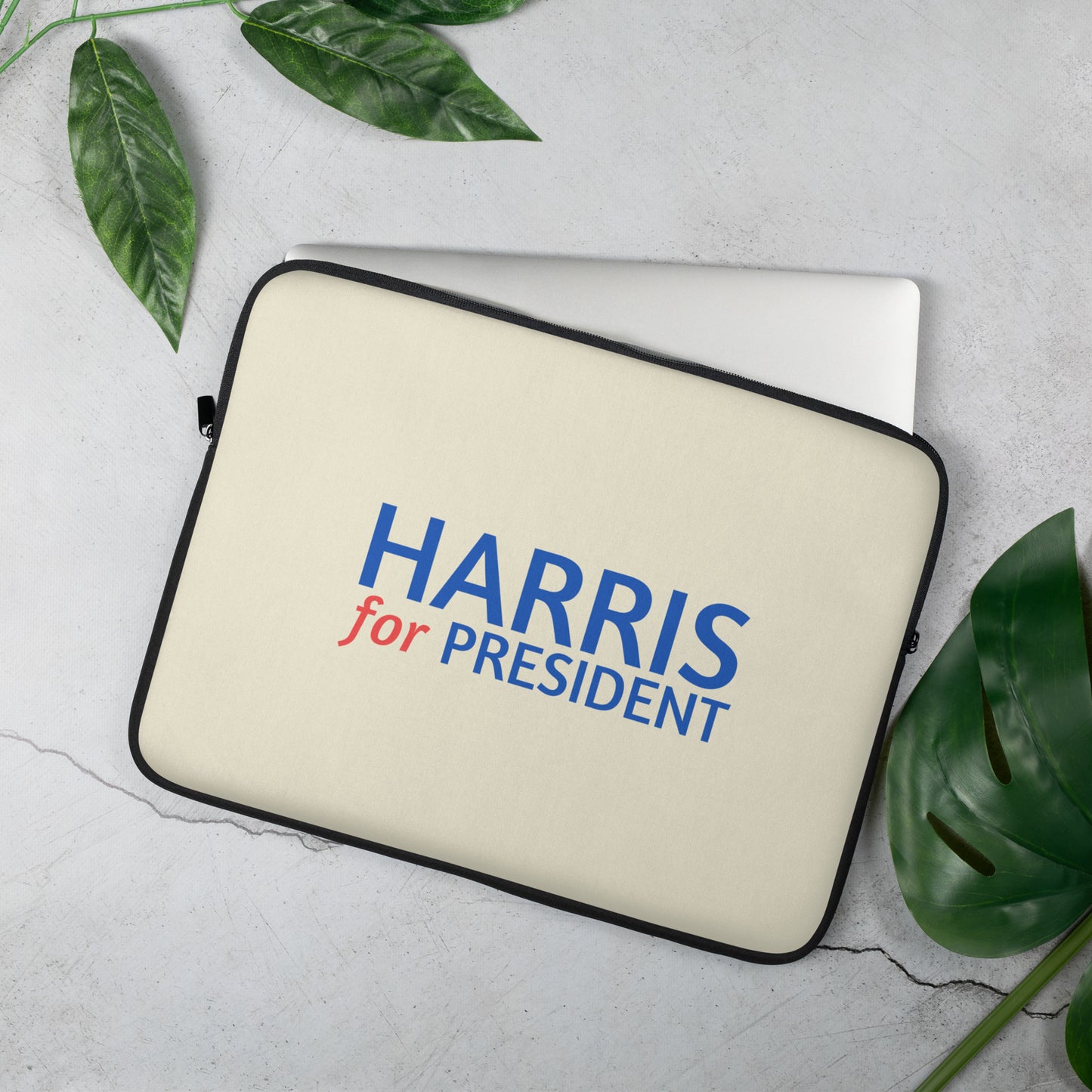 "Harris for President" Light Yellow Laptop Sleeve – Available in 13" and 15"