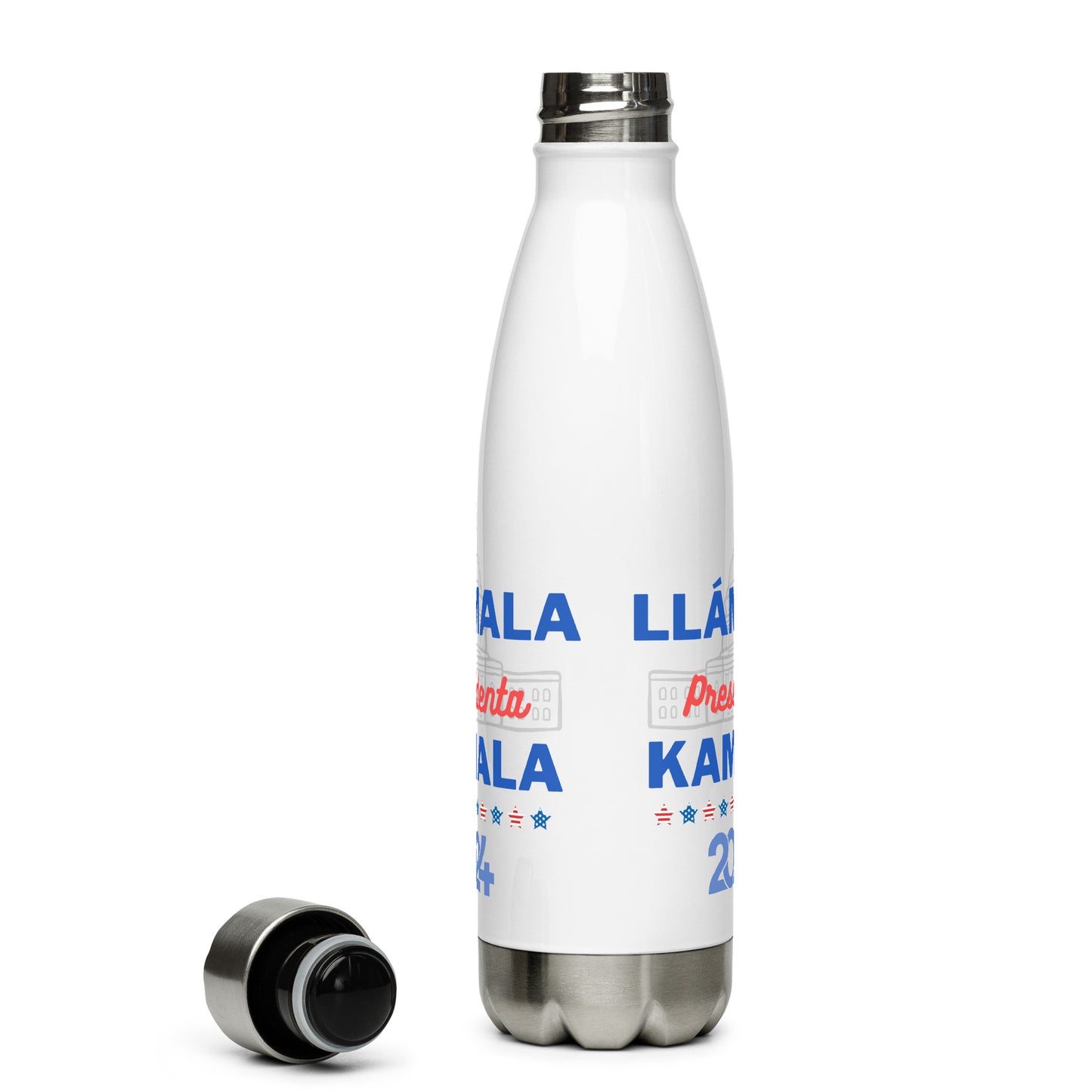 "Llámala Presidenta Kamala" Kamala Harris 2024 Campaign Leak-Proof Insulated Stainless Steel Water Bottle - 17oz (500 ml)