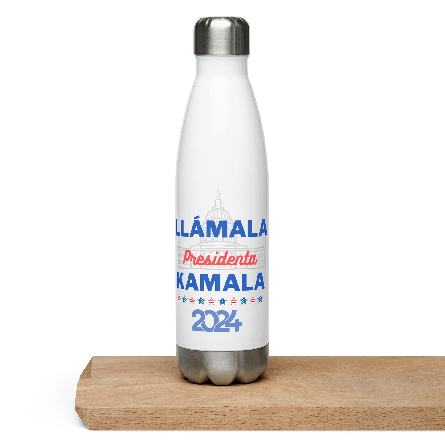 "Llámala Presidenta Kamala" Kamala Harris 2024 Campaign Leak-Proof Insulated Stainless Steel Water Bottle - 17oz (500 ml)