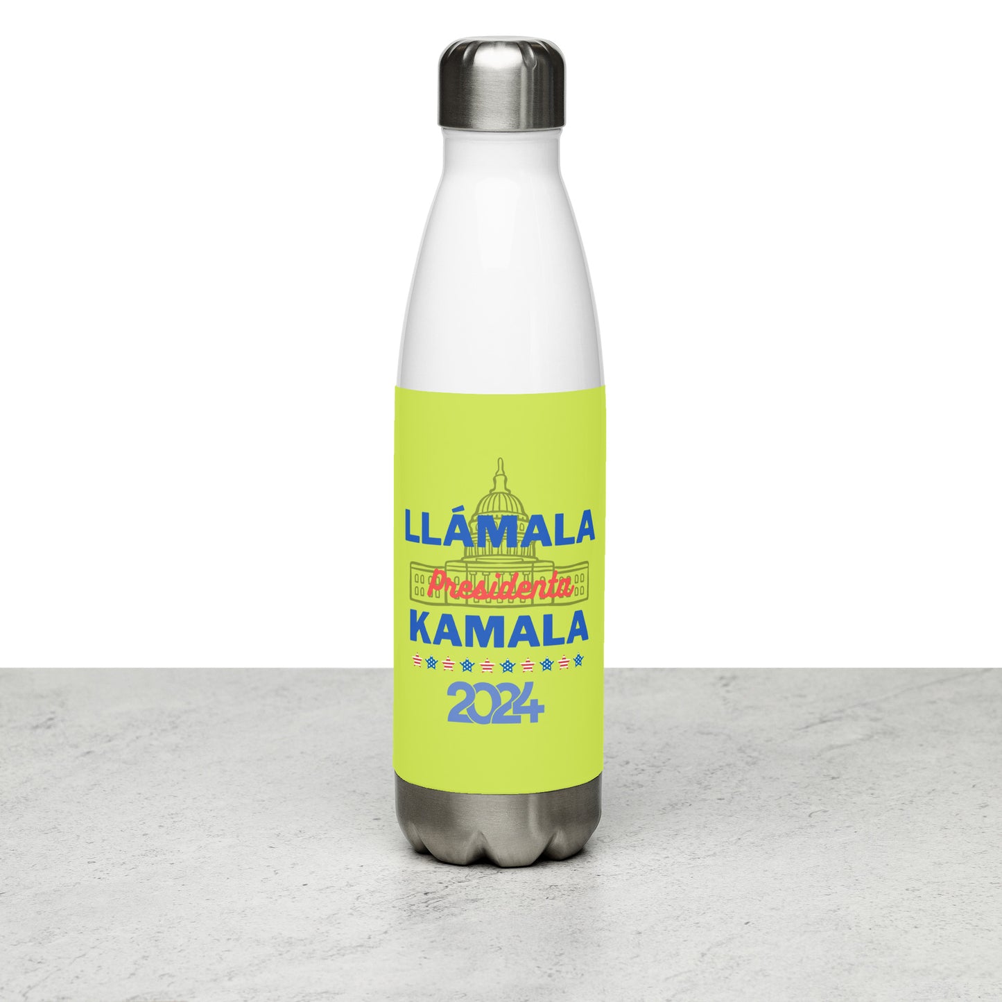 "Llámala Presidenta Kamala" 2024 in Brat Green - Leak-Proof Insulated Stainless Steel Water Bottle - 17oz (500 ml)