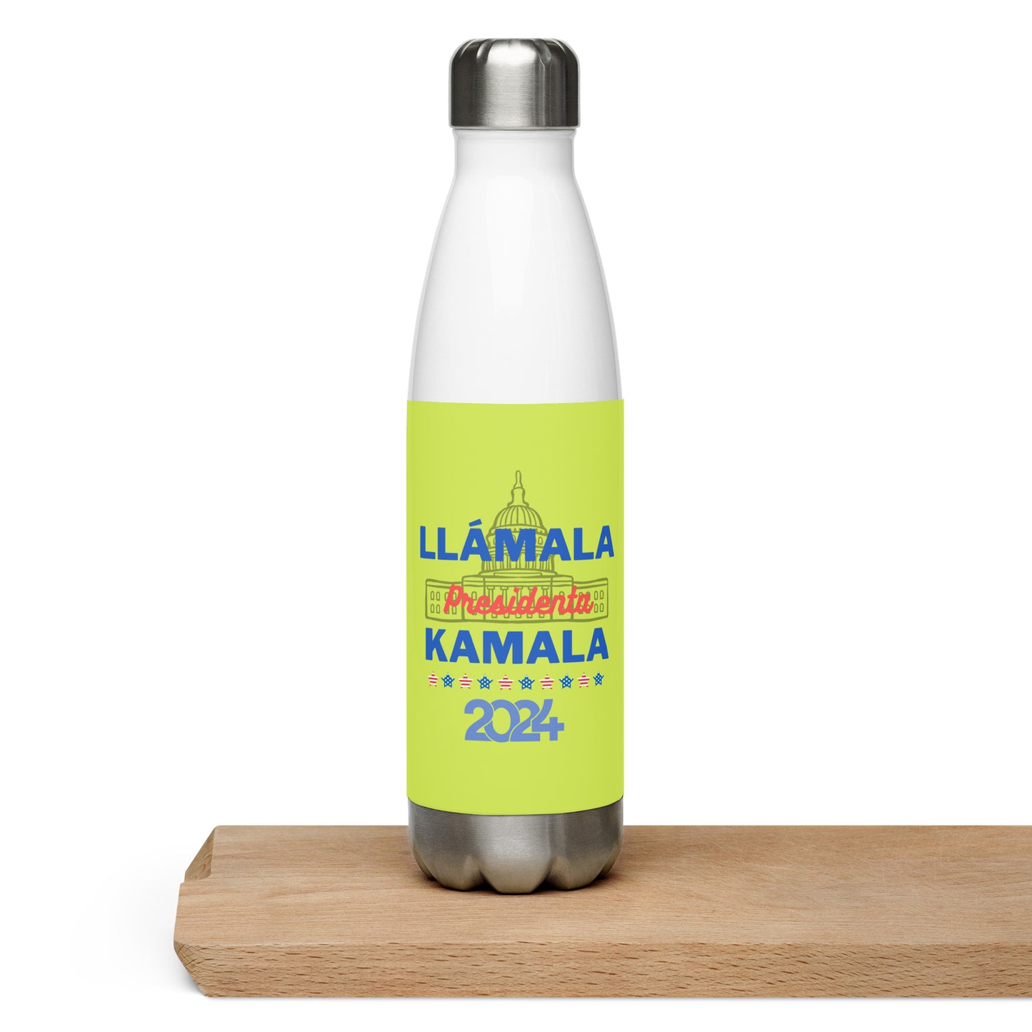 "Llámala Presidenta Kamala" 2024 in Brat Green - Leak-Proof Insulated Stainless Steel Water Bottle - 17oz (500 ml)