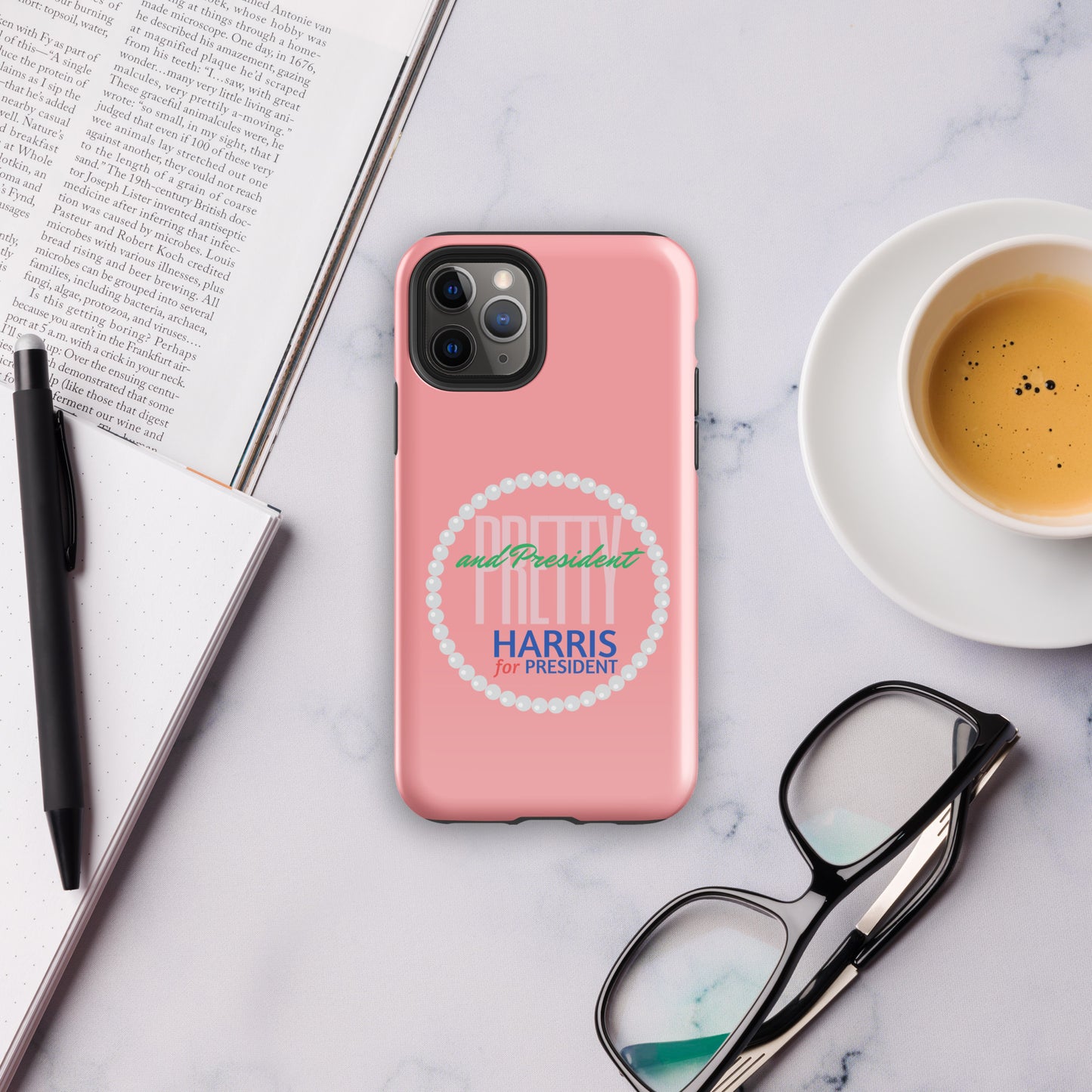 Pretty and President Tough Case for iPhone® – Salmon Pink