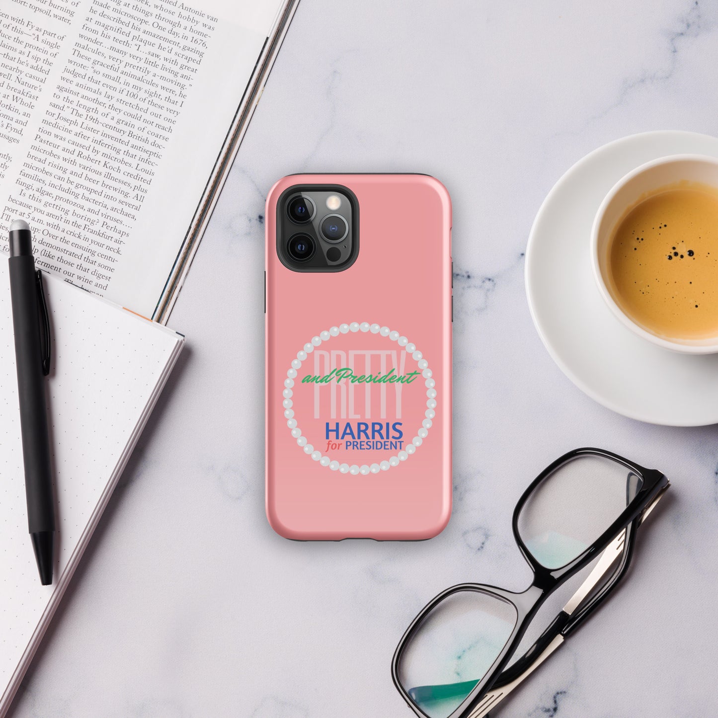 Pretty and President Tough Case for iPhone® – Salmon Pink