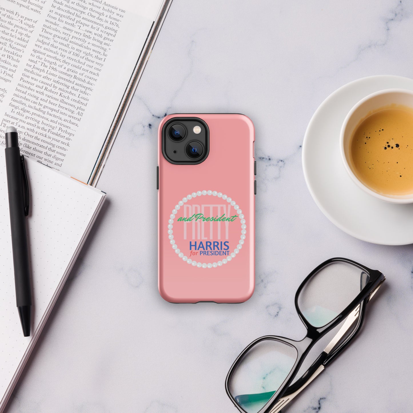 Pretty and President Tough Case for iPhone® – Salmon Pink