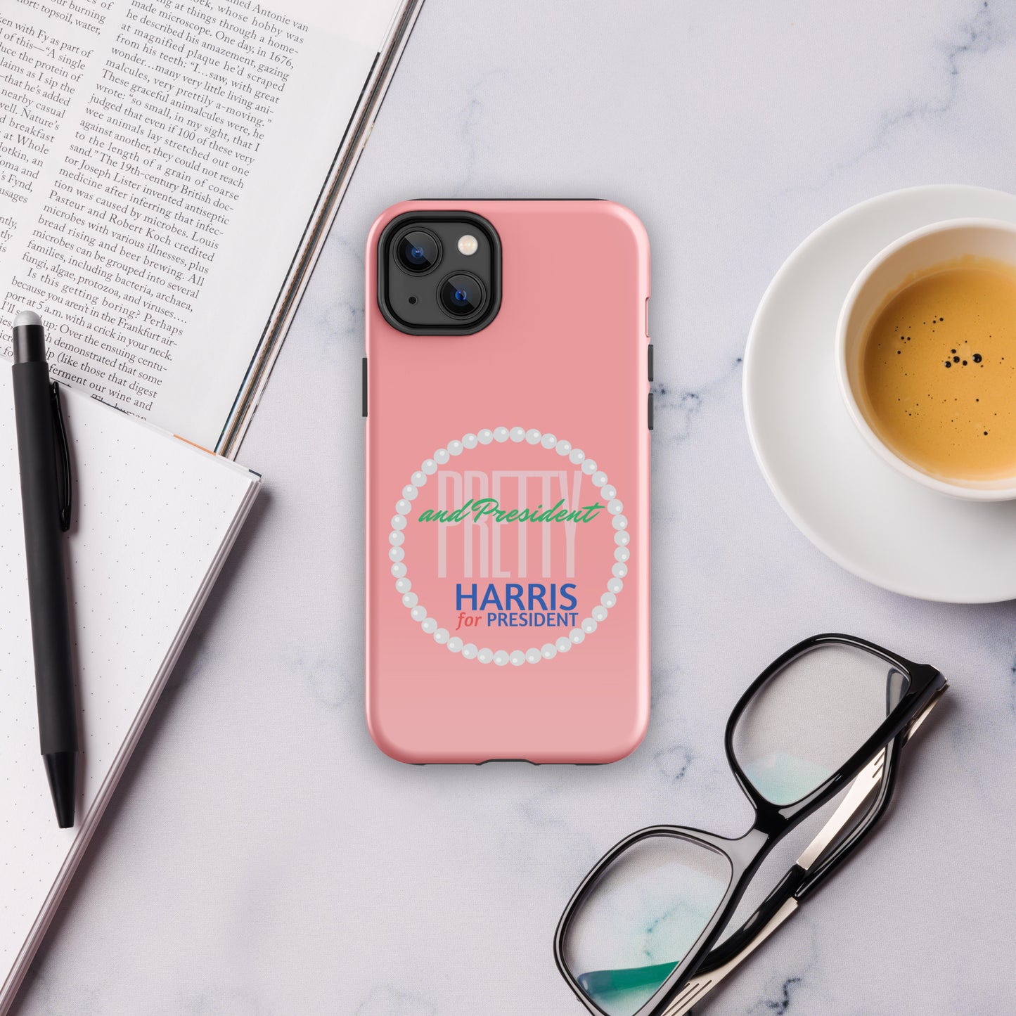 Pretty and President Tough Case for iPhone® – Salmon Pink