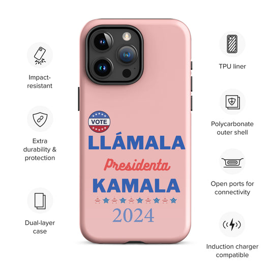 Llámala Presidenta Kamala - Tough Case for iPhone® in Pink - Glossy or Matte - Wireless Charging Compatible