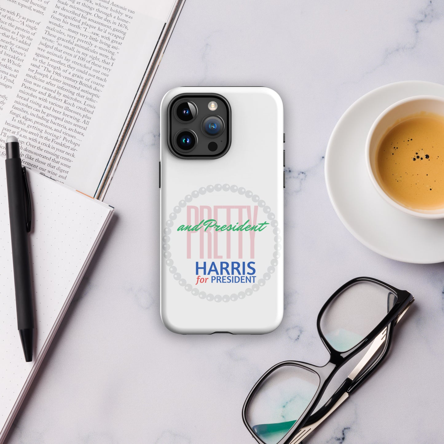 Pretty and President Tough Case for iPhone® - White