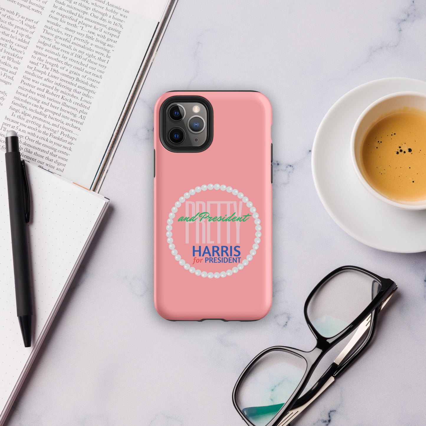 Pretty and President Tough Case for iPhone® – Salmon Pink