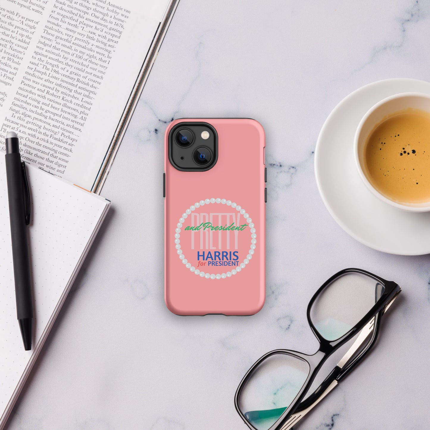 Pretty and President Tough Case for iPhone® – Salmon Pink