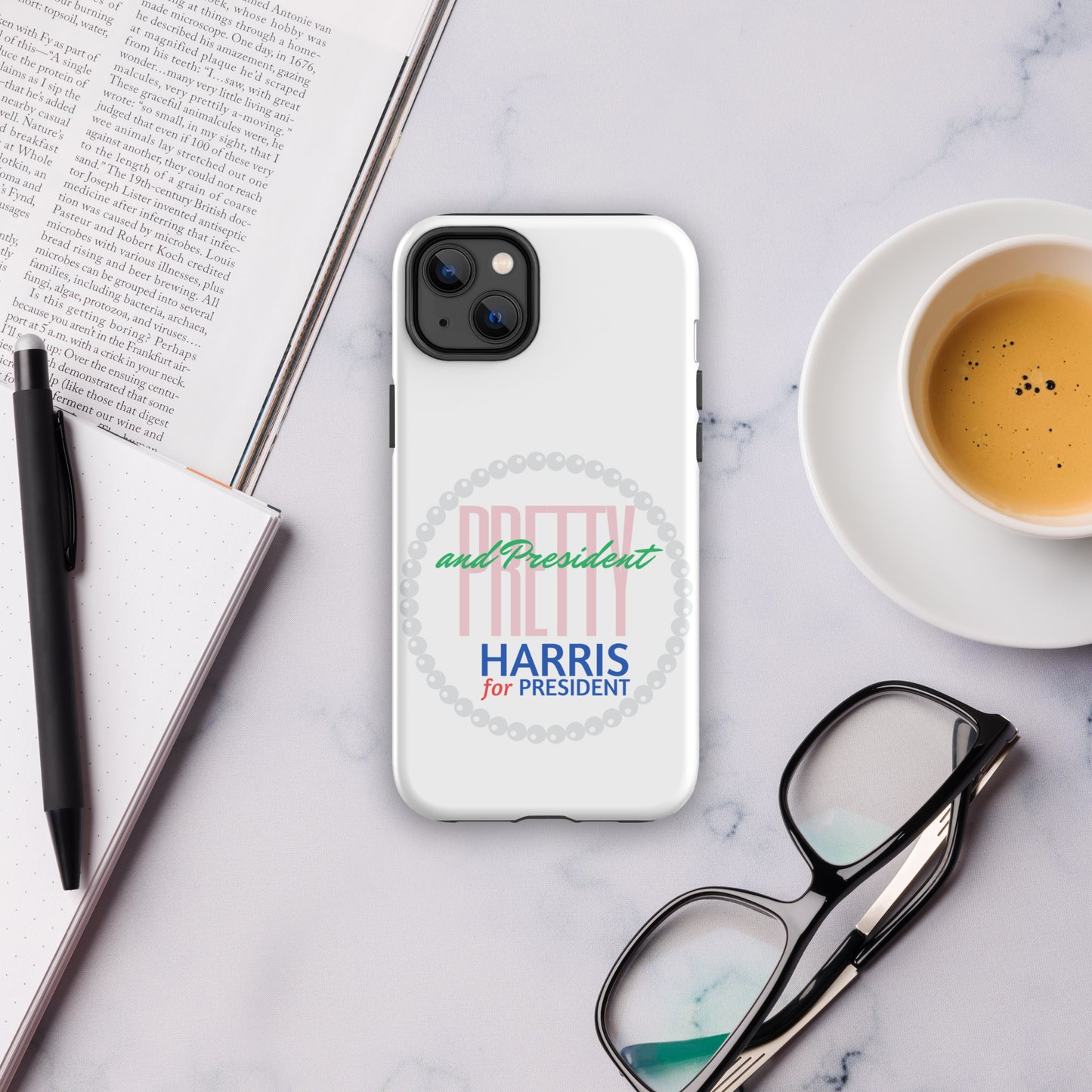 Pretty and President Tough Case for iPhone® - White