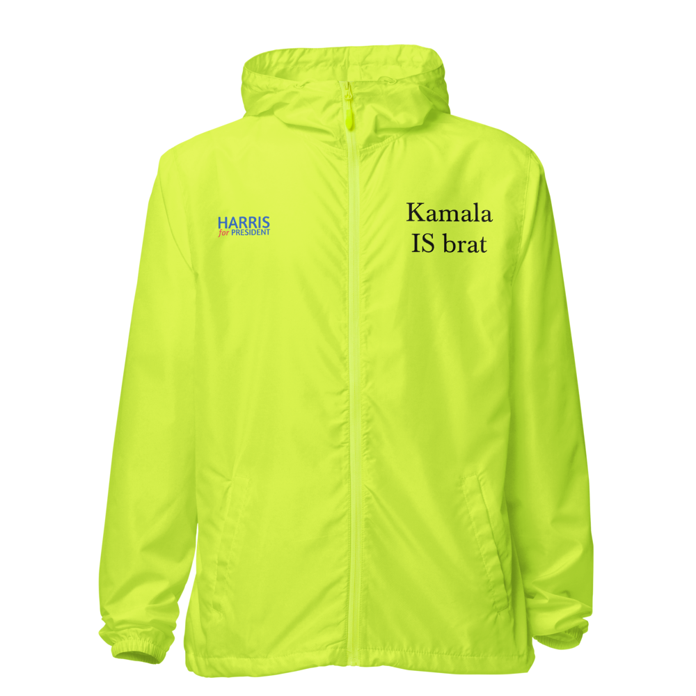 Kamala IS Brat - Harris for President 2024 - Unisex lightweight zip up windbreaker