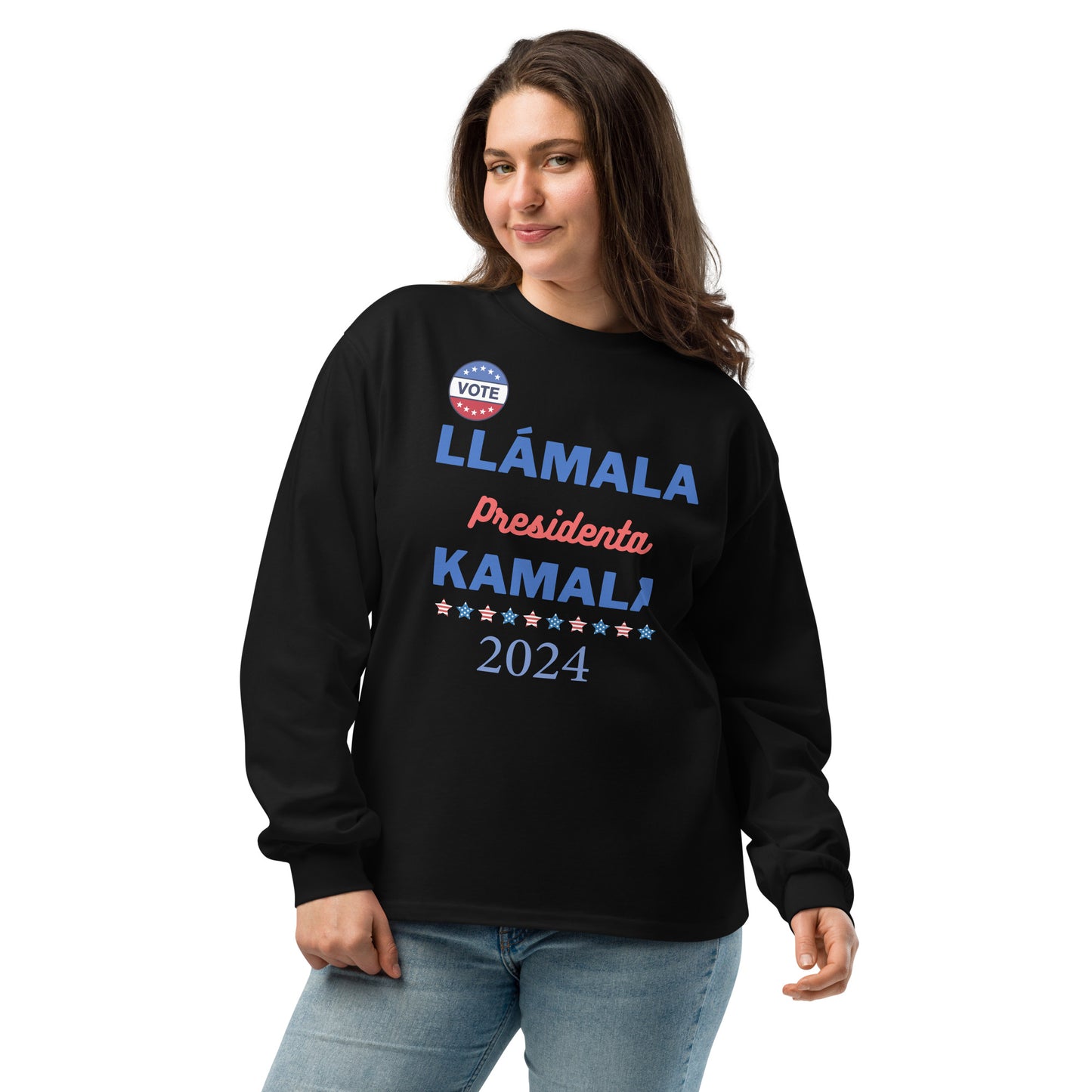 Vote Llámala Presidenta Kamala - Unisex Premium Heavyweight Long Sleeve Shirt