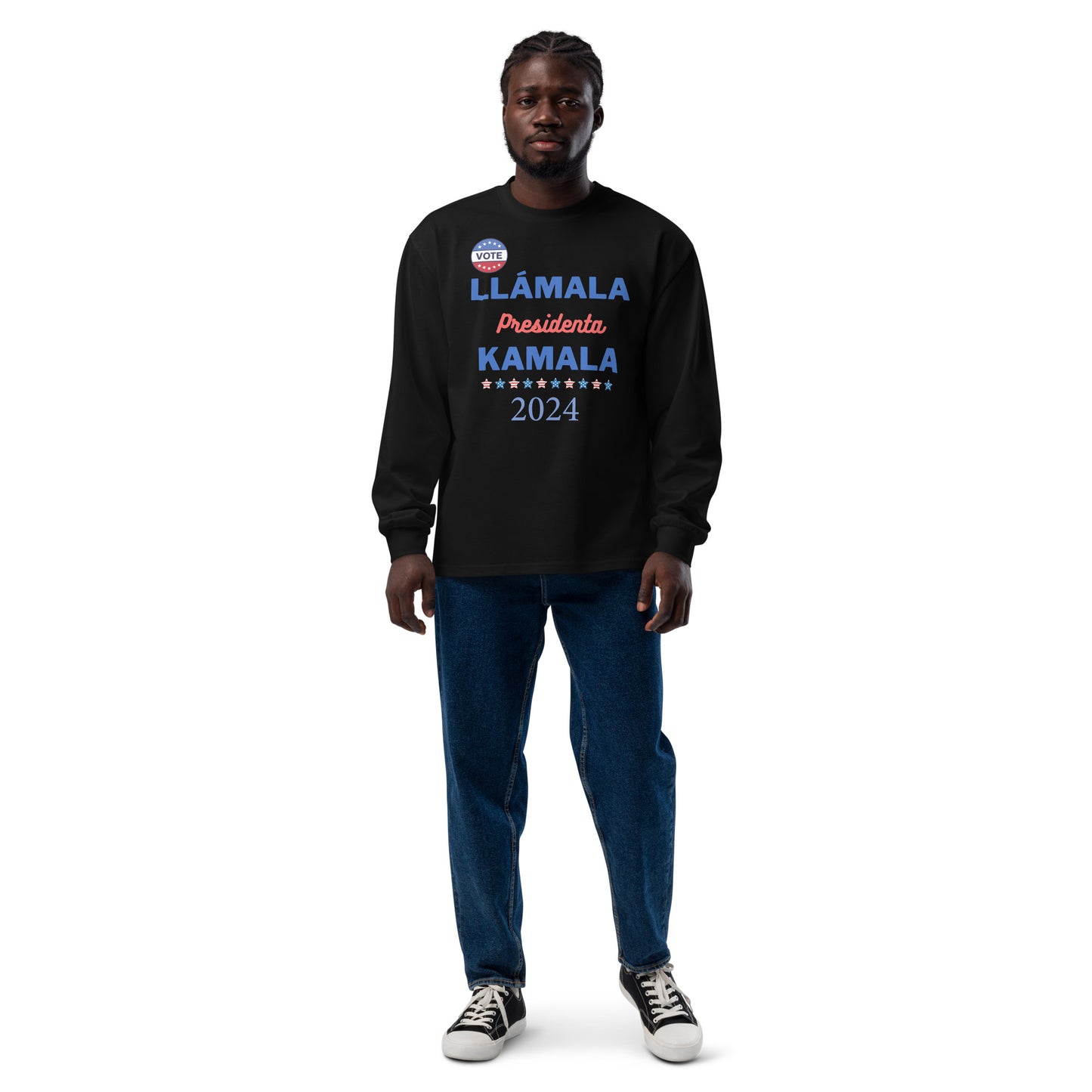 Vote Llámala Presidenta Kamala - Unisex Premium Heavyweight Long Sleeve Shirt