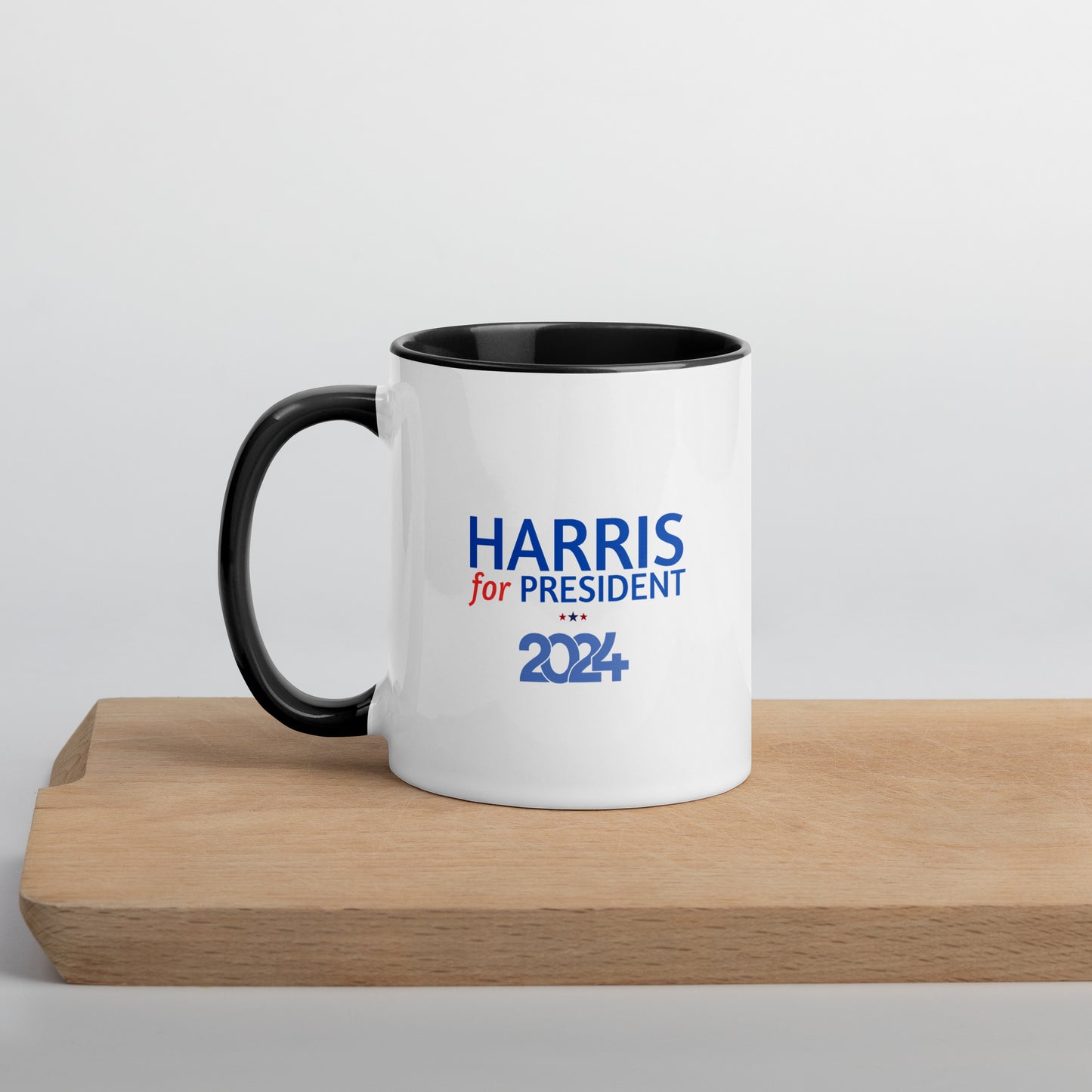 Kamala Harris for President 2024 Mug with Colorful Interior - White Ceramic Coffee Mug