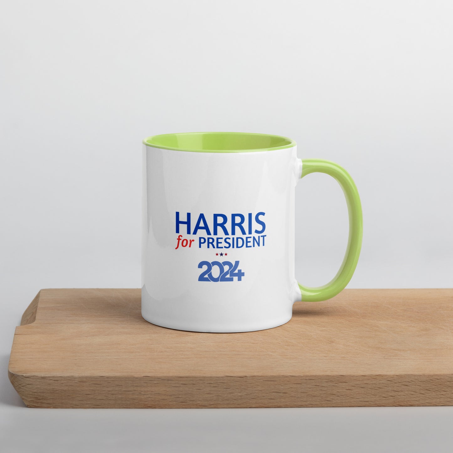 Kamala Harris for President 2024 Mug with Colorful Interior - White Ceramic Coffee Mug