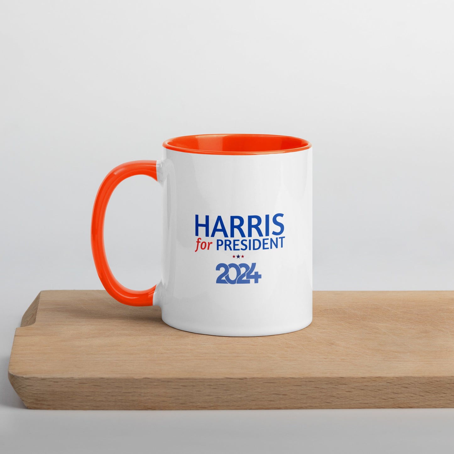 Kamala Harris for President 2024 Mug with Colorful Interior - White Ceramic Coffee Mug