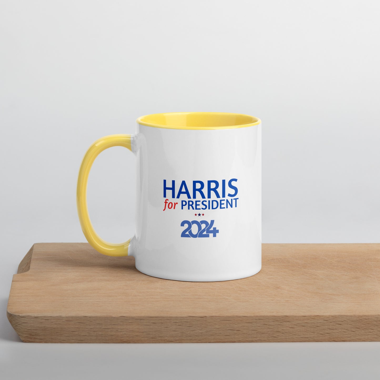 Kamala Harris for President 2024 Mug with Colorful Interior - White Ceramic Coffee Mug