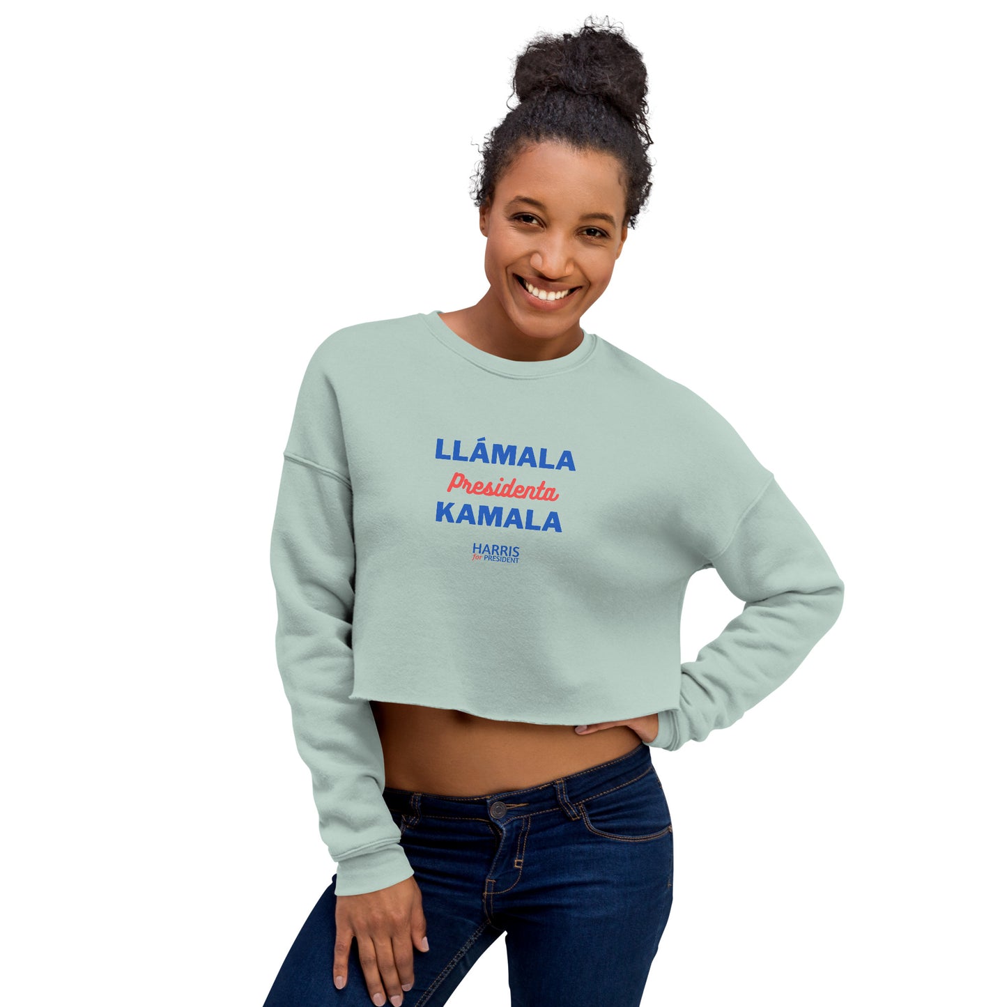 Llámala Presidenta Kamala Crop Sweatshirt - Harris for President