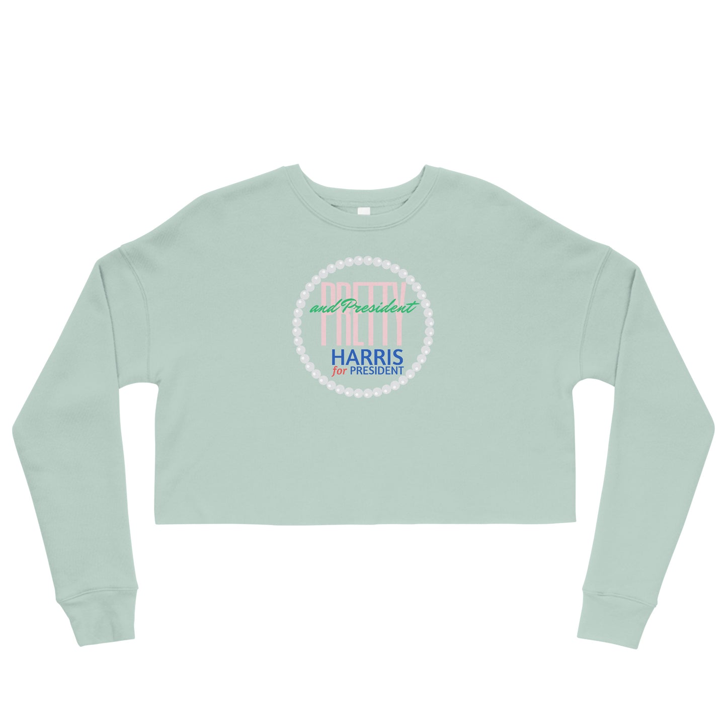 Pretty and President Crop Sweatshirt