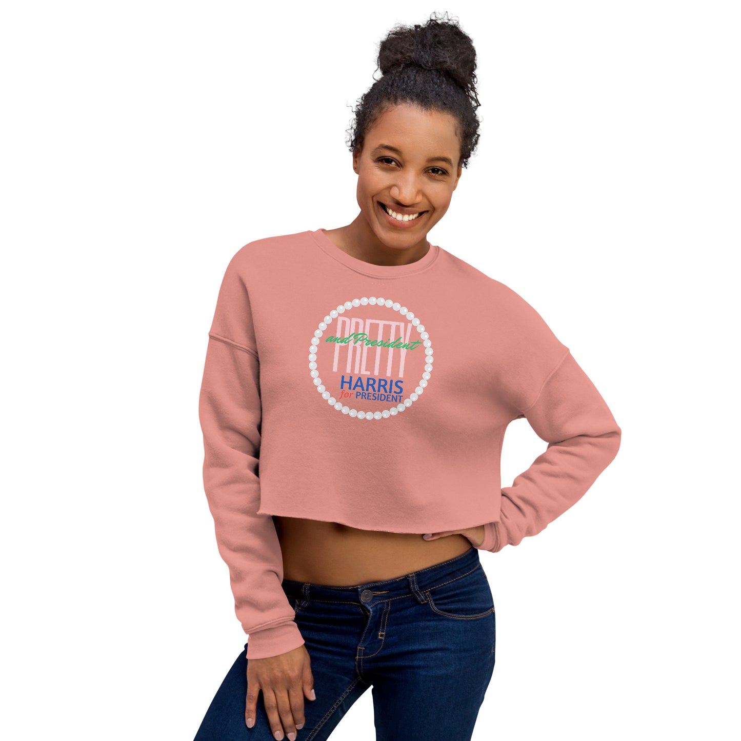 Pretty and President Crop Sweatshirt